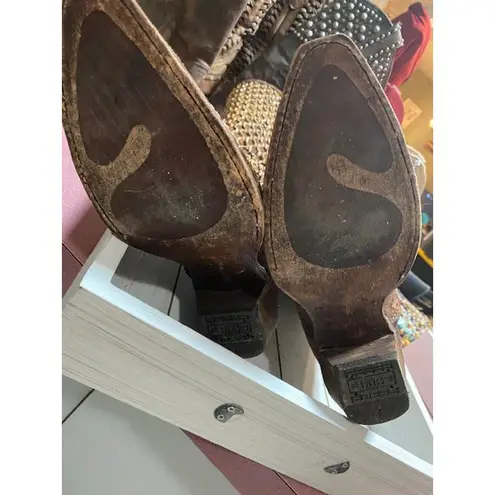 Corral C3182 Camel Netting Overlay Boots 6.5 Tan