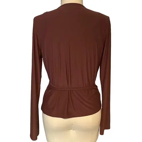 2 Pc. DOMINATOR Activewear Wrap Jacket & Matching Tank Top ~ Women's Size LARGE Brown