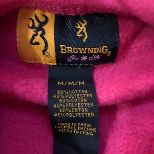 Browning Hoodie Womens M Used Pink Rhinestone