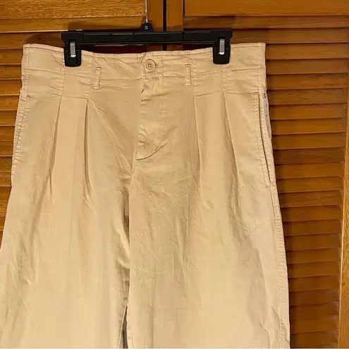 Maeve By Anthropologie Wide Leg Patch Pocket Tan Trouser Pants Women’s Size 12P