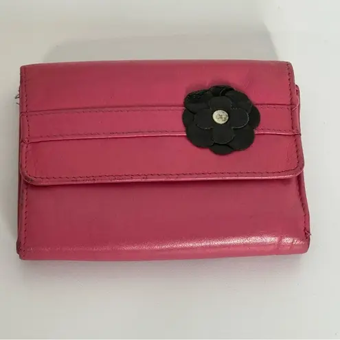 Michael Rome Pink Rose Embossed Wallet