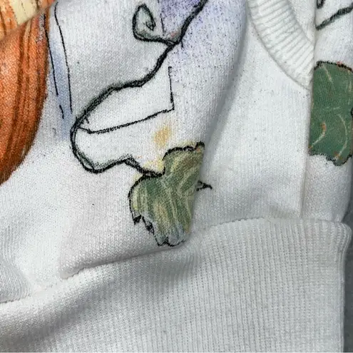 Vintage Nichole Kuehl Sunschein Designs Halloween Fleece Button Front Cardigan White Size XL