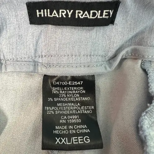 Hilary Radley Cropped Pull On Career Office Workwear Blue Pants Womens Size XXL