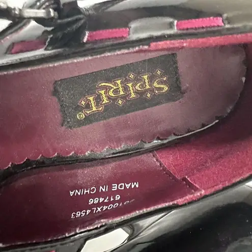 Spirit Goth Maryjanes Black Patent Metal Bat Heels Stilettos Fashion Witchy Halloween 9