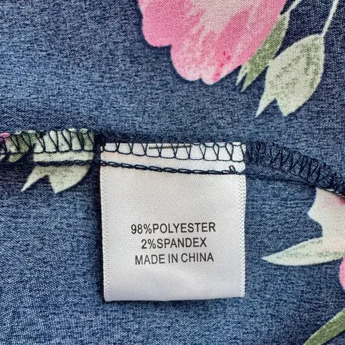 Birdy Grey Floral Navy and Pink Getting Ready Robe Size XL/XXL