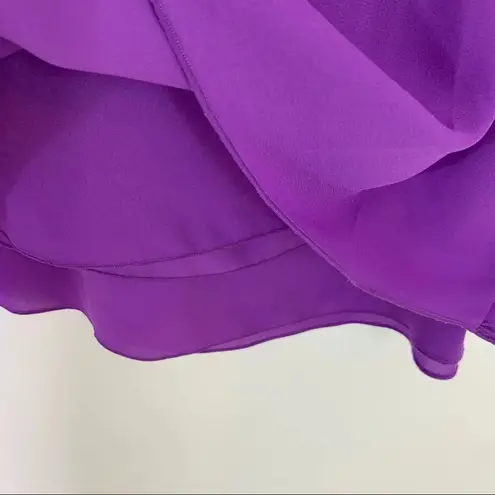 Gibson Latimer Sleeveless Ruffle Layered Front Top Purple Size S NWT