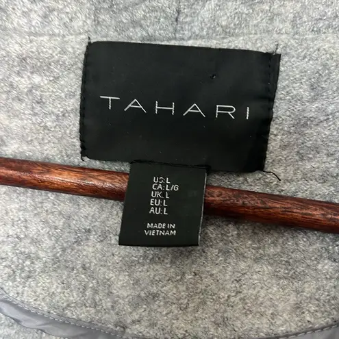 Tahari Wool Blend Sleeveless Duster Vest Coatigan Gray Size Large