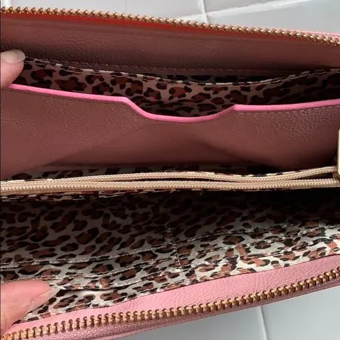 Tahari pink wristlet/wallet