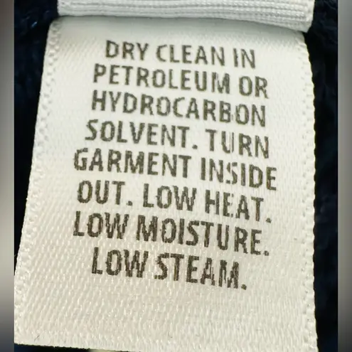 St. John Caviar Classic Navy Blue Diagonal Knit Pencil Skirt Size 10