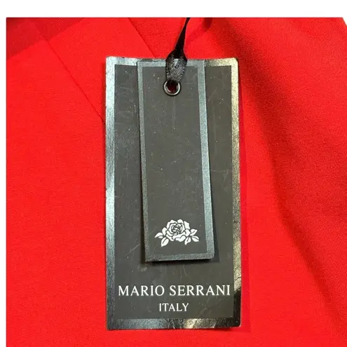 Mario Serrani Orange Stretch Ponte Mini Skirt A-Line Women Size 8 New NWT