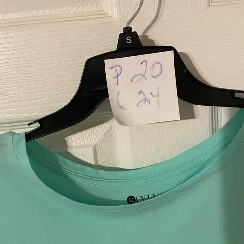 STYLUS Green Embellished Blouse with Boxy Fit Size L