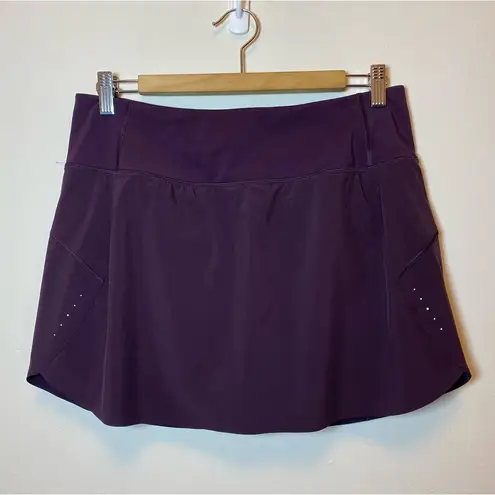 Athleta  | Run with It High Rise 14” Athletic Running Skort Agate Purple Medium