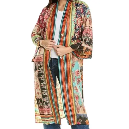 Johnny Was silk Multi Reversible Journey Kimono NWT (oversized)