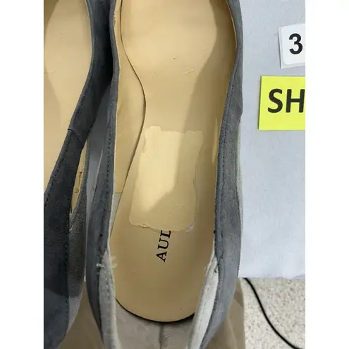 Audrey Brooke Womans Size 8M Black Suede Pointed Toe Cut Out Stiletto Pumps