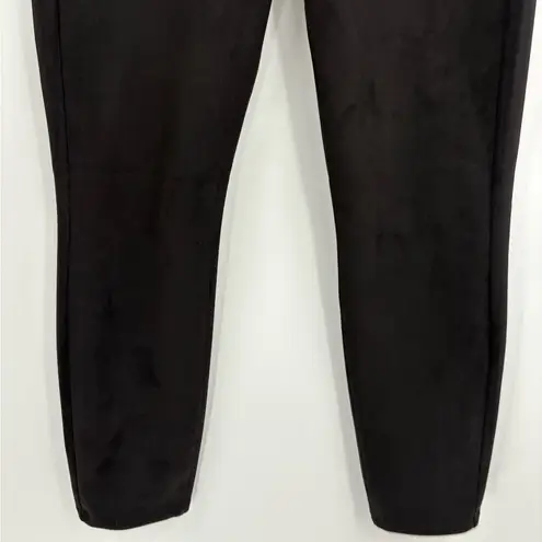 Liverpool Madonna mid rise stretch skinny black faux suede jeans size 4/27
