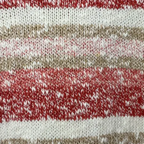 LL Bean Red Striped Cotton Ragg Sweater Crewneck Pullover MEDIUM PETITE Size undefined