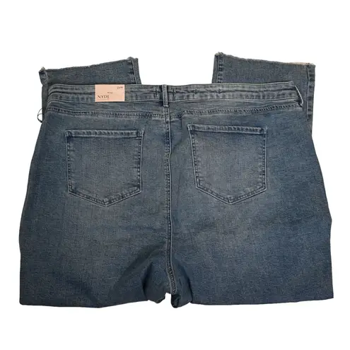 NYDJ Womens 24W High Waist Fray Hem Crop Slim Bootcut Lift Tuck Technology Jeans