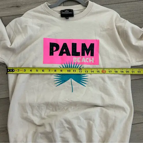 Alla Berman Palm Beach Boyfriend Sweatshirt Tan S