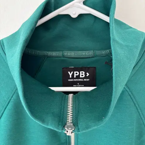 YPB Your Personal Best Neoknit 1/2 Zip Pullover Emerald Green Abercrombie Active Size L