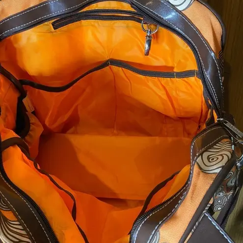 House of Botori orange and brown big bag shoulder bag purse duffle bag baby bag