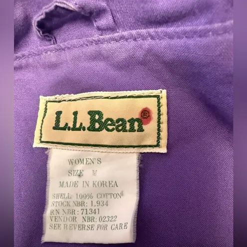 L.L. Bean Women's Chore Barn Coat Jacket Purple Long Rain Active Vintage Medium