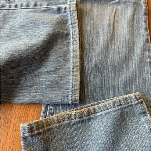 Misses Size 8 Long Signature Levi's Levi Strauss Mid Rise Bootcut Denim Jeans Blue