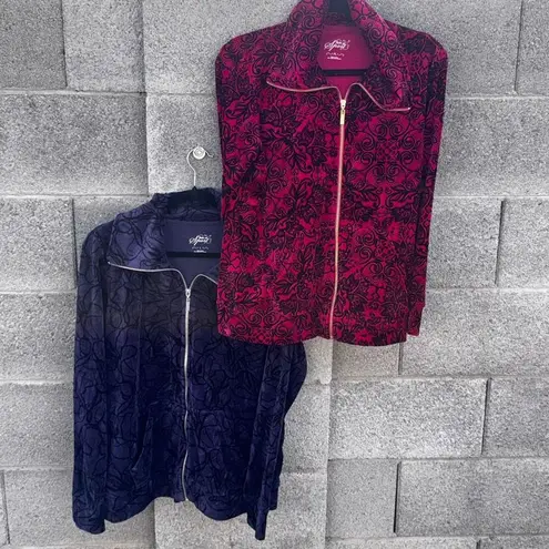 Style & Co Two  Velvet Zipper Jackets