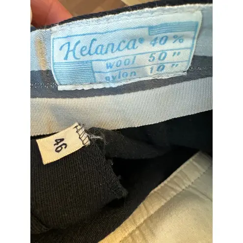 Vintage 70's Helanca of Austria Wool black high waist stirrup pants size small