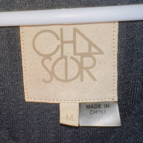 Chaser Black Long Sleeve Thermal Pullover Sweater Top