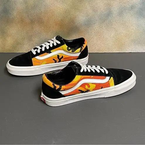 Vans Old Skool Pop Camo Orange Women's Sneakers Size 7M