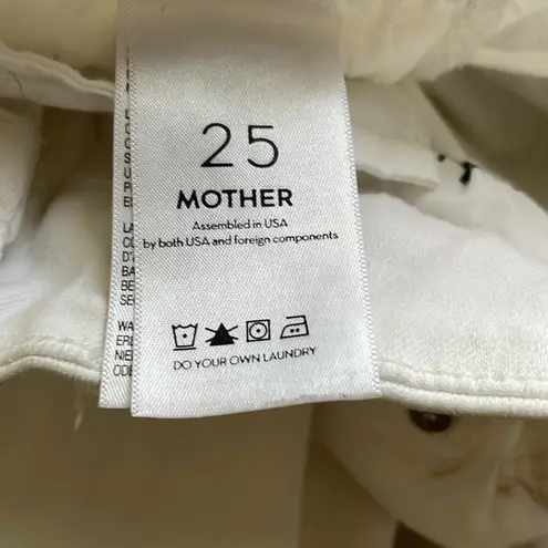 Mother Looker Ankle Fray Jeans Little Miss Innocent White Size 25