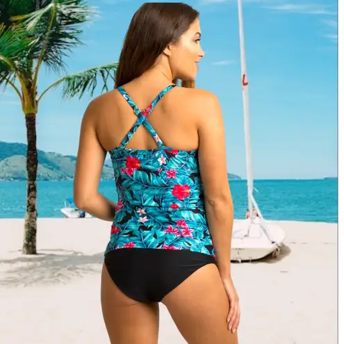 Pinkblush Blue and Red One Piece maternity tankini ( bottom not included). New