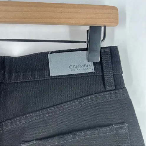 CARMAR Emilia High Rise Black Denim Distressed Ripped Cutoff Cropped Jeans 27