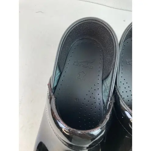 Dansko Black Patent Leather Comfort Clog Shoes Womens 10.5-11 Nurse Professional