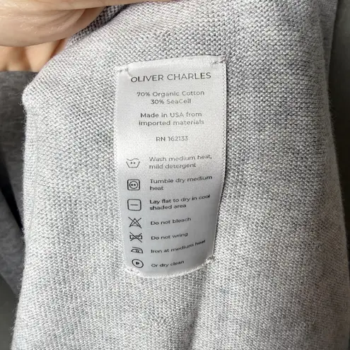 Oliver Charles Summer Swing Dress in Light Grey Made in USA Knit Size S Gray
