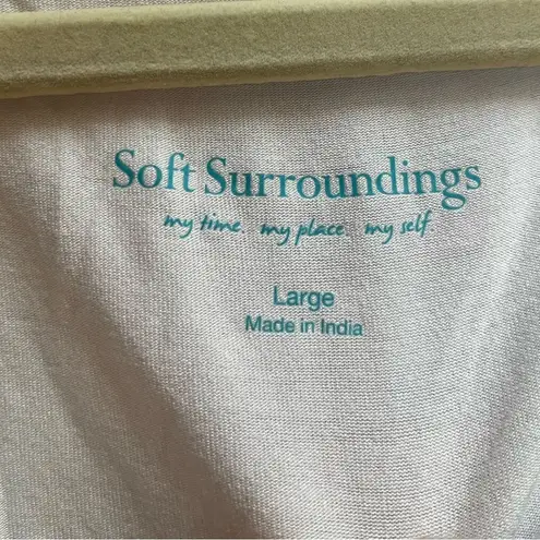 Soft Surroundings 2-pc white rosette lace crotchet embroidery boho top Large