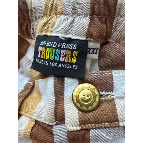 Big Bud Press Work Shorts in Brown & Tan Check Size XXS