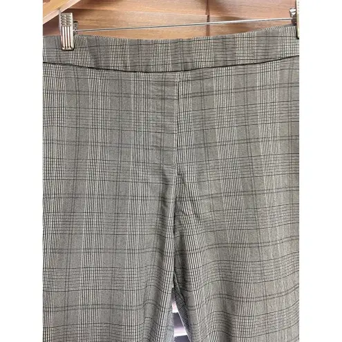 Hilary Radley Plaid Pull On Pants Stretch Business Casual Office Corporate