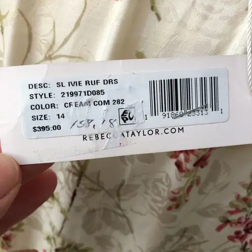 Rebecca Taylor Ivie Floral Ruffle Silk Blnd NWT 14