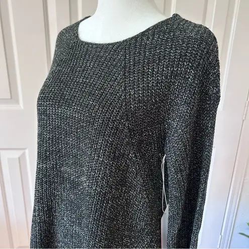 Fashion On Earth | Black Cable Knit Pullover Sweater V-Back | Size Small | NWT