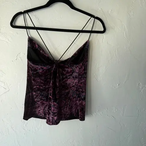 Rampage Y2k Velvet Burnout Paisley Cami Top Fairy Grunge M Going Out Whimsigoth Purple Size M