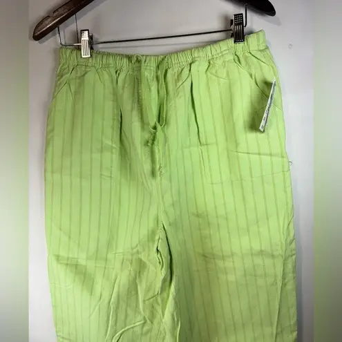 Mountain Lake Women's Capri Size L Color Green 100% Cotton