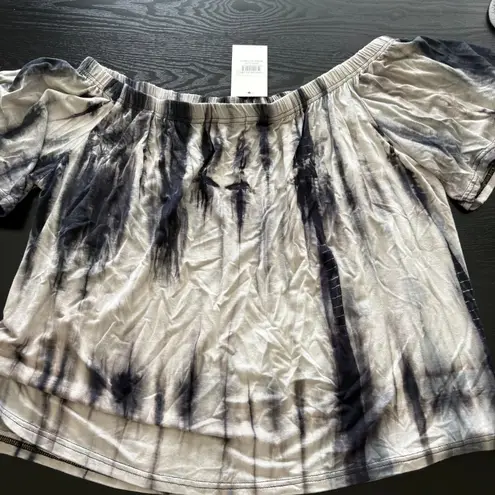 Lida Collection Tie Dye Dark Navy & Gray Top Size L/XL