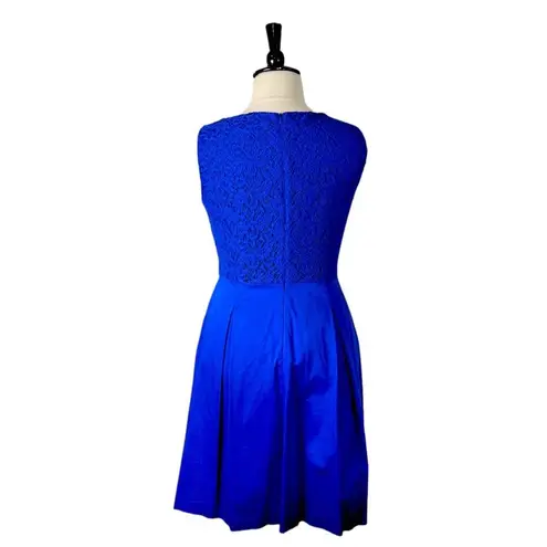 Alex Marie Fit Flare Dress Lace V-neck Sleeveless Royal Blue Plus Women’s 14