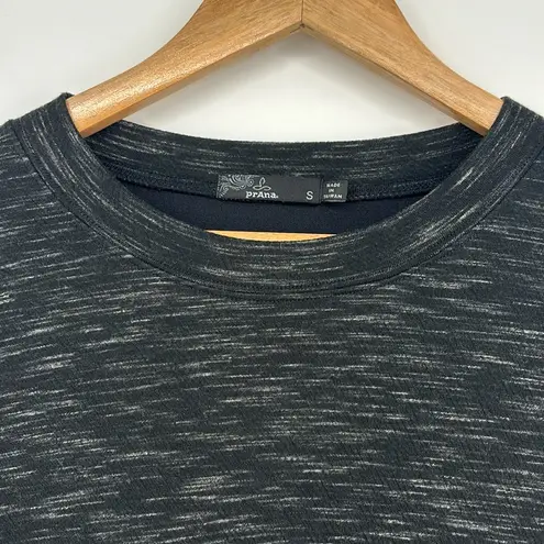 prAna  Sunrise Cropped Crewneck Sweatshirt Women’s Size Small in Black & Gray