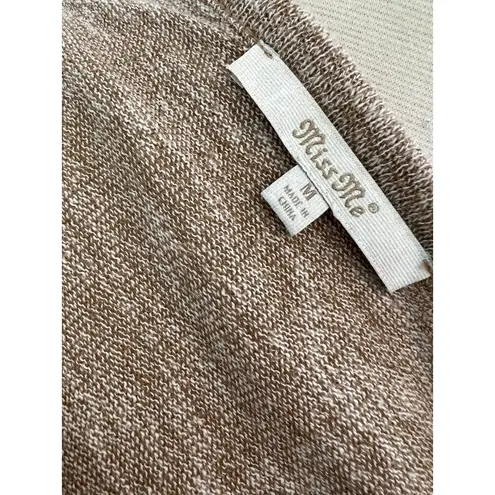 Miss Me  Knit Sweater Western Medium Beige Sequin Metallic Cowgirl Studded‎