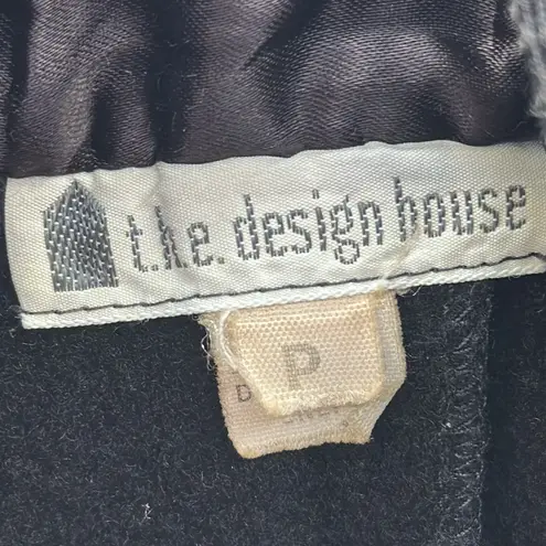 Vintage Wool The Design House Black Structured Flowy Cape Cloak Coat Petite S Size undefined