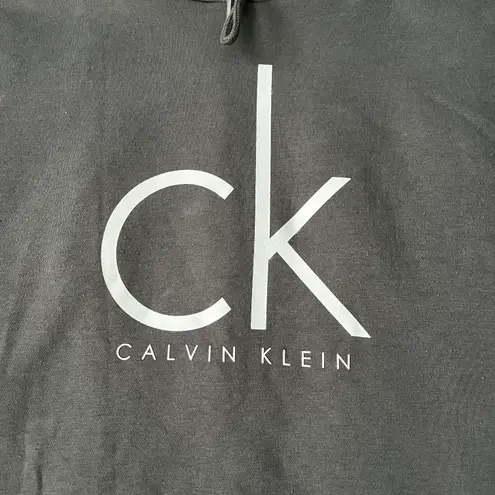 Calvin Klein Jeans M Women’s Gray Comfy Cropped Hoodie Casual Streetwear