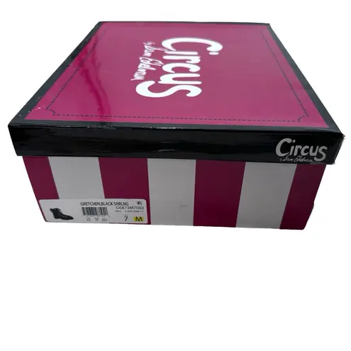 Circus by Sam Edelman Circus Sam Edelman Combat Boots Womens 7 Black Faux Leather Shearling Gretchen