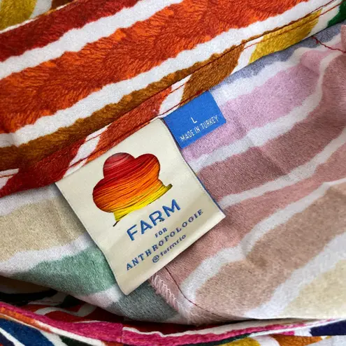 Farm Rio Anthropologie Rainbow Pants Womens Large Muilticolor Striped Jogger